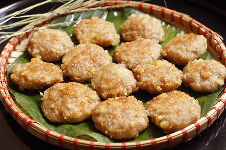 chả cốm chiên