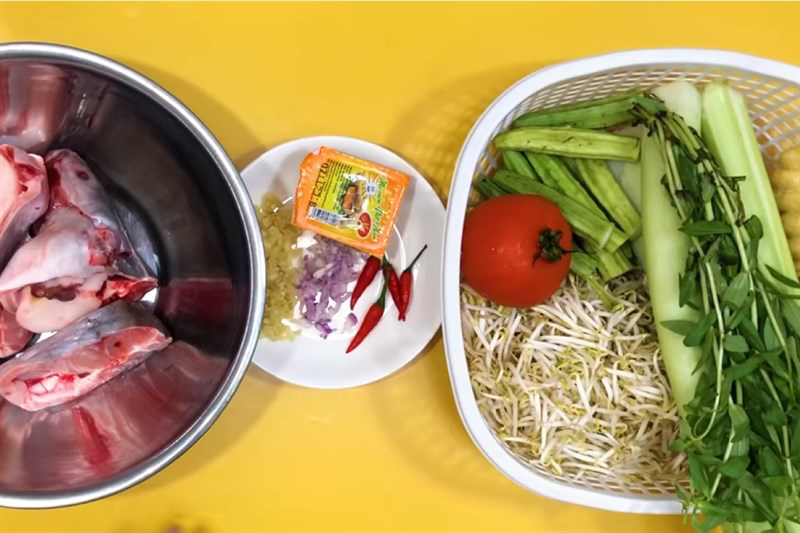 Nguyên liệu cần thiết nấu món canh chua cá hú