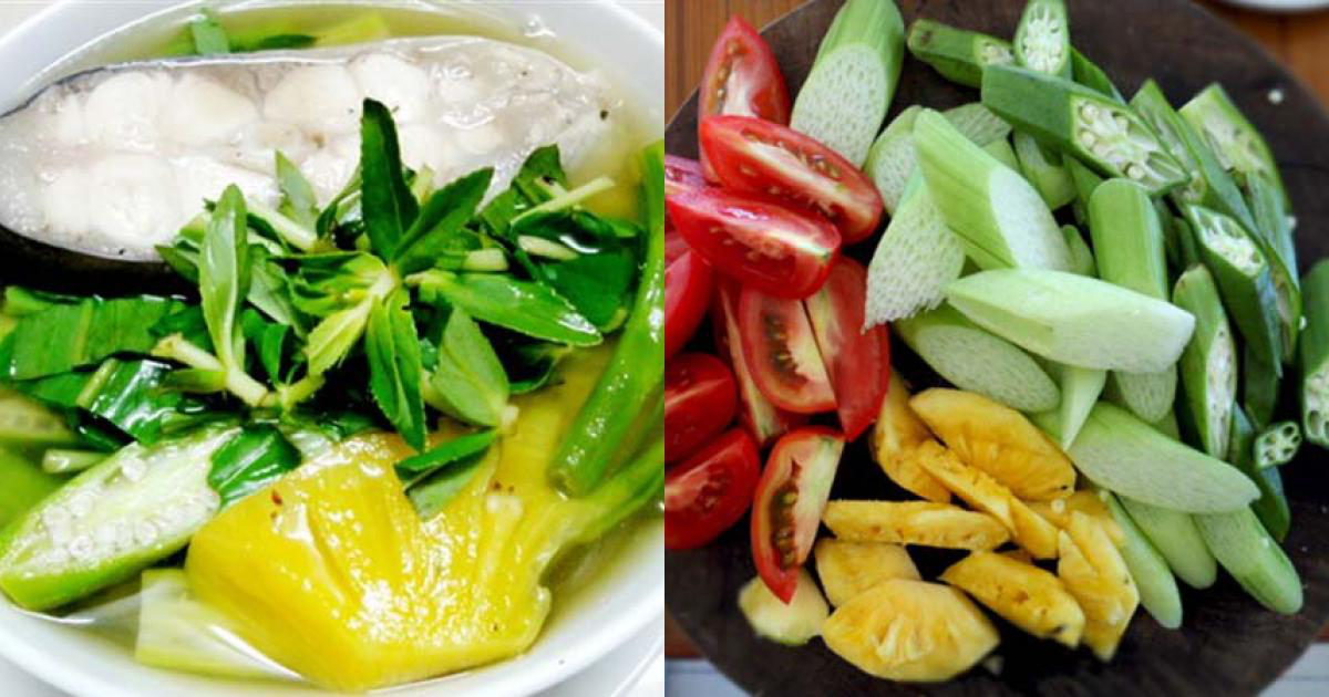 Sơ chế các nguyên liệu nấu canh chua