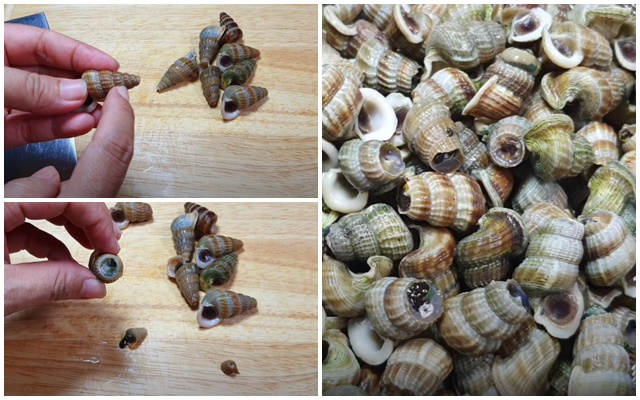 Dùng dao hoặc kẹp bấm bể trôn ốc len