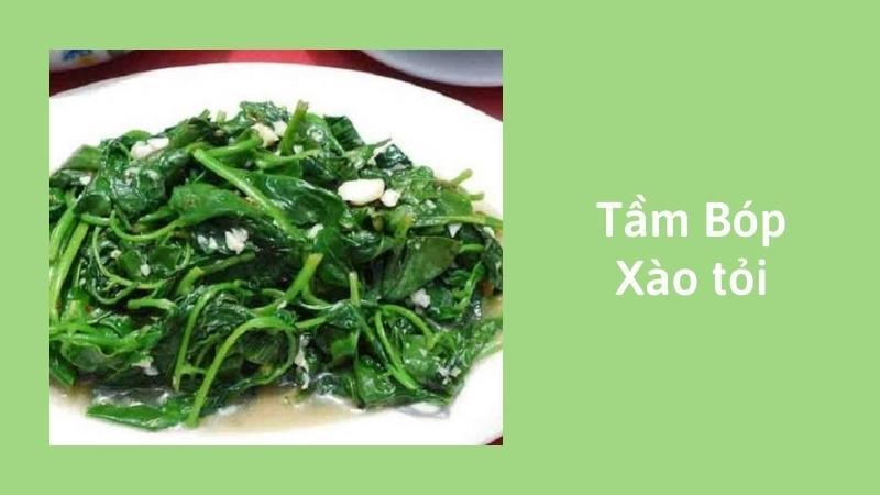 Rau tầm bóp xào tỏi